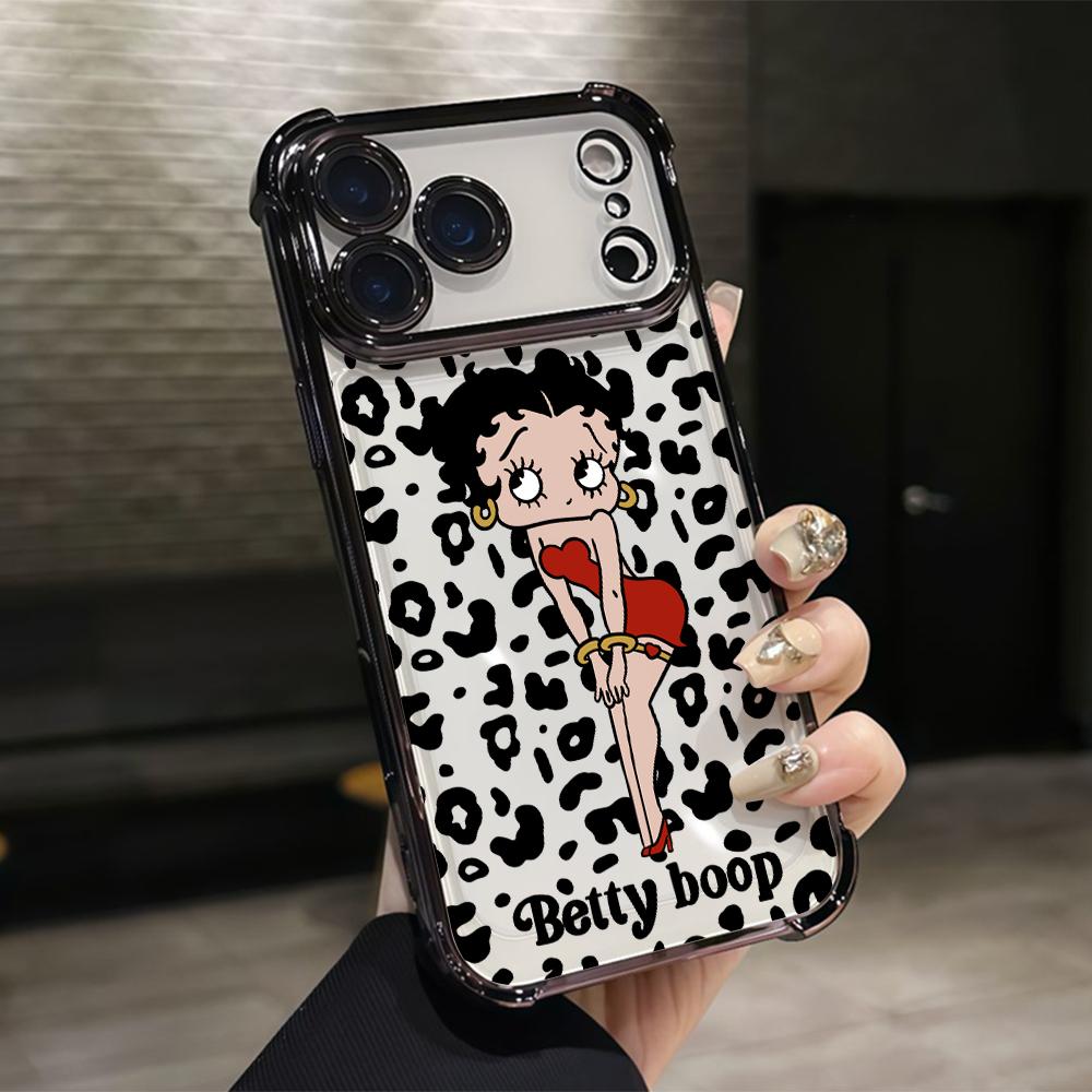 

Leopard Print B-Bettys Phone Case for Samsung Galaxy A57 A56 A55 A54 A53 A52 A37 A36 A16 A06 4G 5G Anti-drop Transparent Cover Galaxy A16 5G