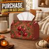 1pc Autumn Party Tissue Box,Classic Botanical,Multifunctional Tissue Holder,Pomegranate Vine,Outdoor Picnic Party Supplies,Desktop Tissue Storage Box,