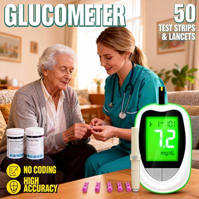 Glukomer pre seniorov – Jednoduchý, bez kódovania, Vysoká presnosť, Jednoduché použitie doma