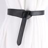 Luxury Female Belt for Women red Bow design Thin PU Leather Jeans Girdles Loop strap belts bownot brown dress coat accessories