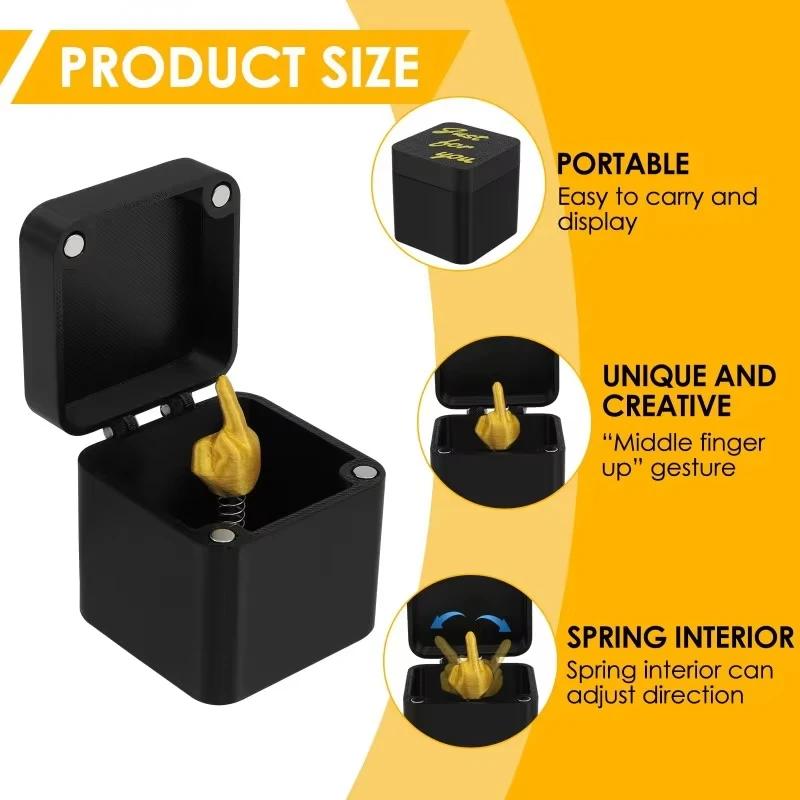 Funny Pop-up Middle Finger Gift Box Middle Finger In Box Creative Desk Home Decor Gifts Middle Finger Novelty Christmas Funny Prank Gift