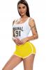 Women's Sports Shorts Comfortable Shorts Yellow M