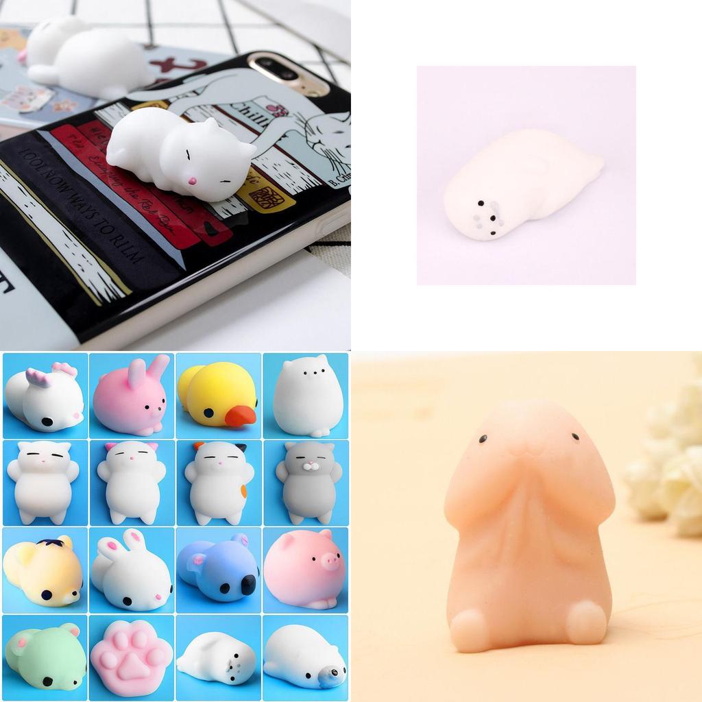 Roztomilý Mochi Kočka Mačkací Léčivá Zábava Děti Kawaii Hračka Stres Dekor Odlehčovač