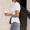 Damen Kurzarm Hemdbluse Slim Fit Knopfleiste Sommer Leichtes Bedrucktes Oberteil für Büro und Freizeit