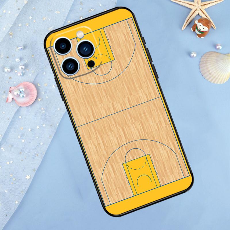 Basketball Court Diagram Phone Case For iPhone 13 11 12 14 15 16 Pro Max 7 8 Plus XR XS Max X Silicone Cover