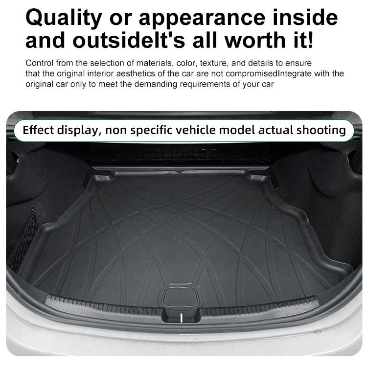Dedicated Dirt-Resistant, Waterproof Trunk Mat for 2023-2024 MG MG4 - Eco-Friendly TPE Material