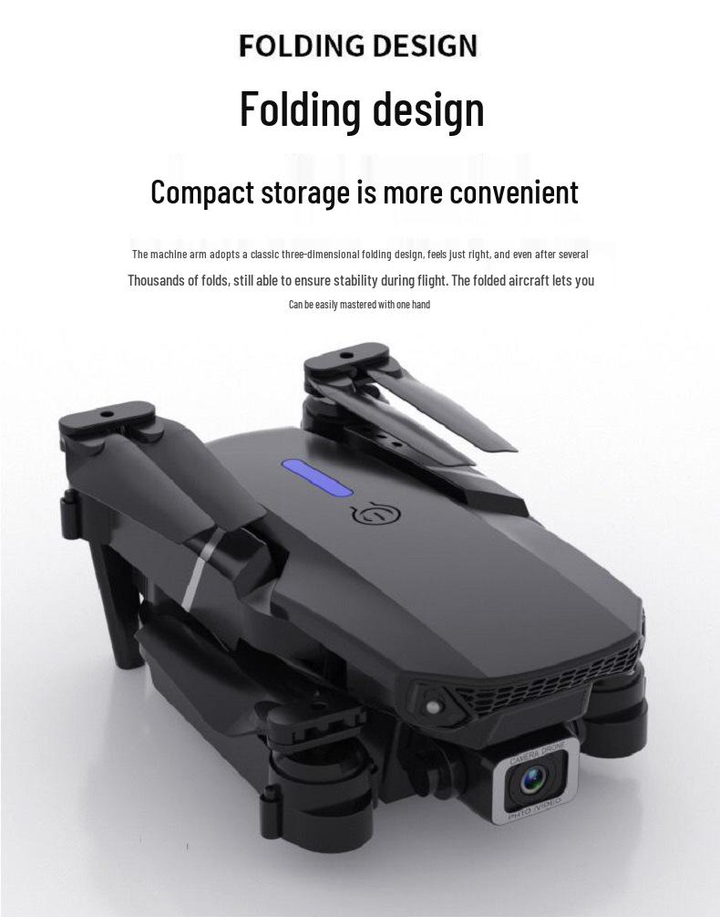 E88 Kids' Drone HD Camera Remote Control Aircraft – Durable Toy for Boys & Young Students