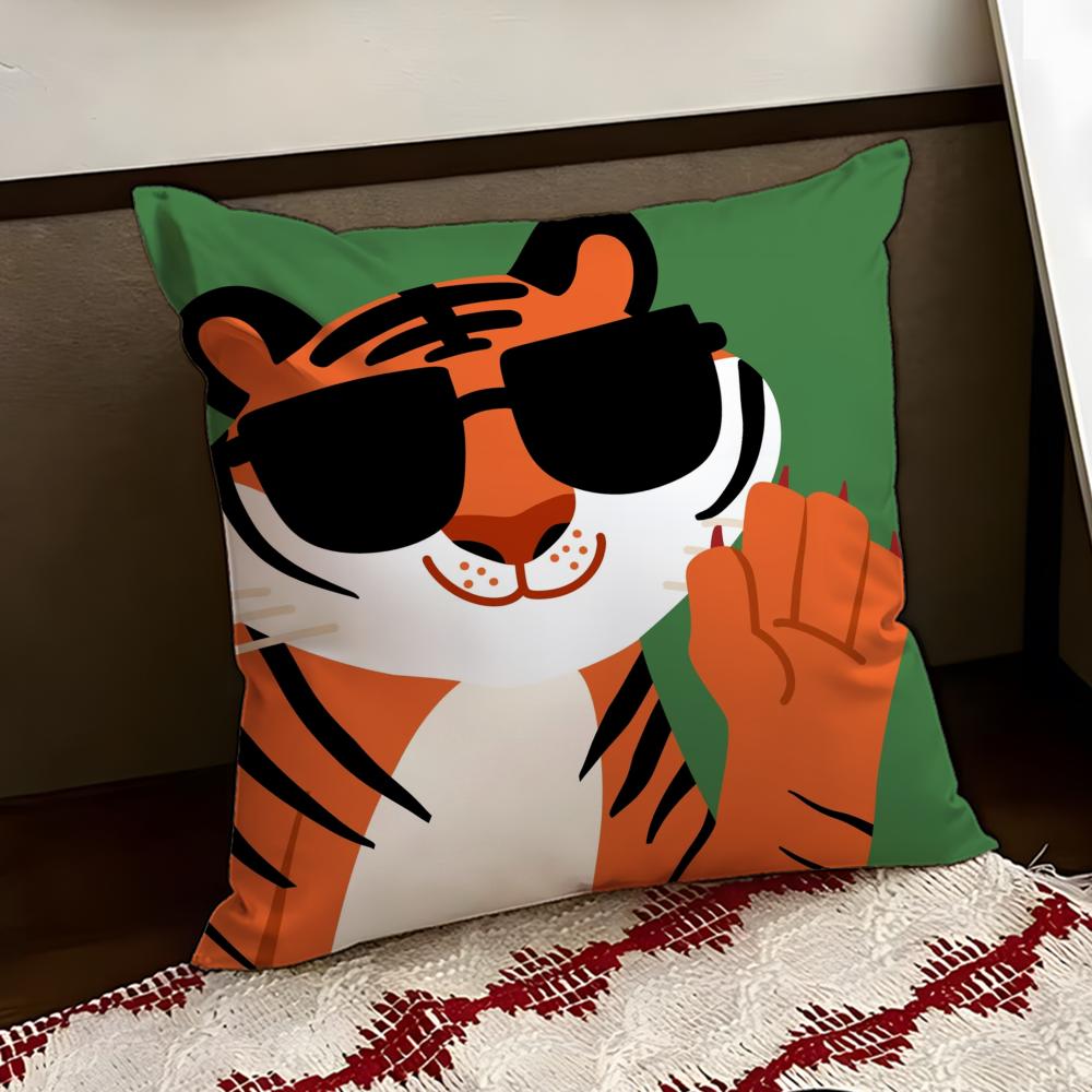 Cartoon Animal Cute Cushion Cover Reversible Soft Durable Pillow Cover Home  Car MultiScene Use for Daily Comfort