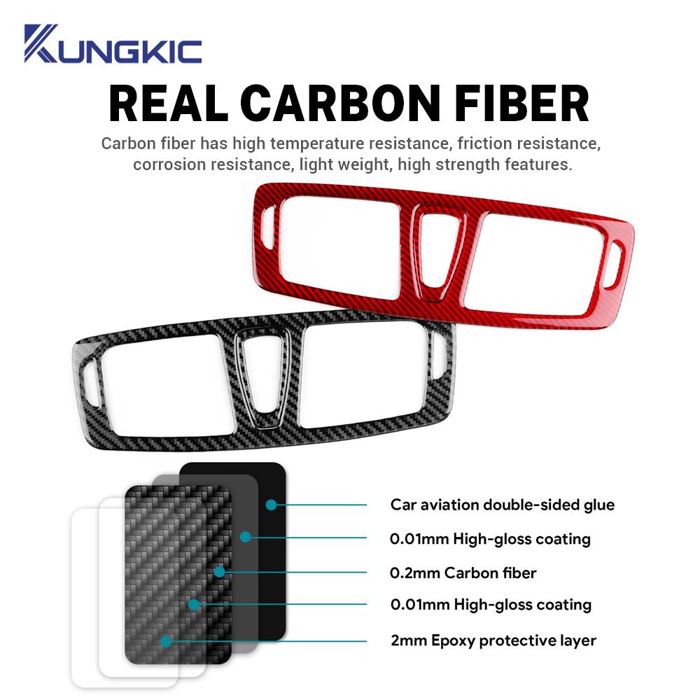 Real Soft Carbon Fiber Sticker For Renault Megane RS 2009 2010 2011 2012 2013 2014 2015 LHD RHD Car Center Console Air Outlet