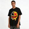 Melting Skull Heart Eye Emoji Print Trendy Casual Short Sleeve Tee Pure Cotton T-shirt