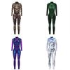Goth Skull Cosplay Jumpsuit With Digital Print For Adults Halloween Costume