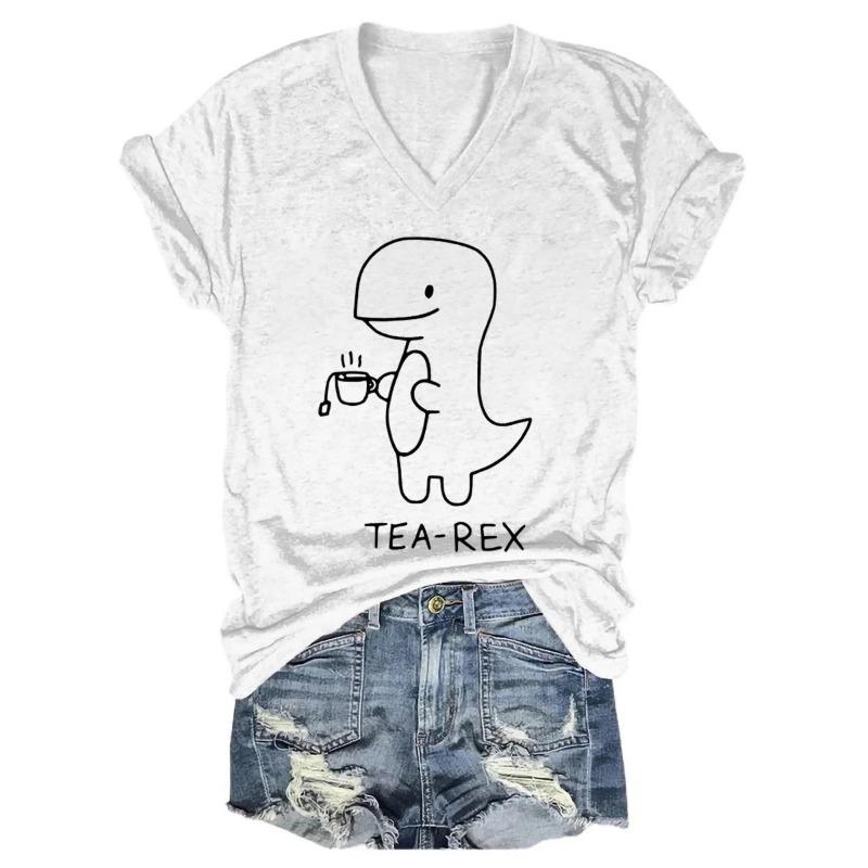 

Женская футболка Летняя новая коллекция Простая универсальная женская футболка с принтом животных 5XL