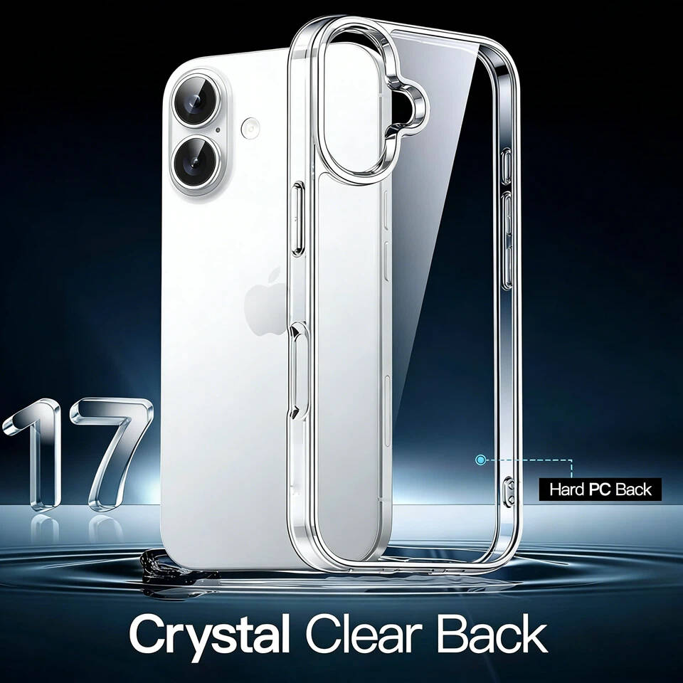 Yellowing Clear Acrylic Case For iPhone 17 Air 16 15 Pro Max 14 Plus 13 12 11 Shockproof Phone Cover Accessories