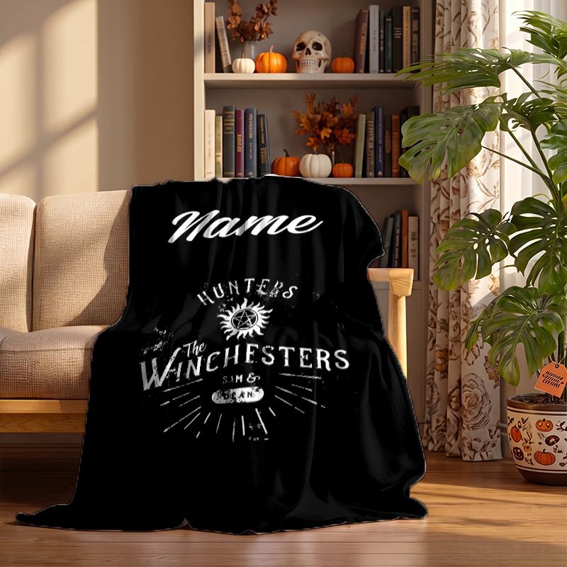 Supernatural Custom Flannel Blankets Soft Warm Cozy Throws for Home Decor Holiday Gifts