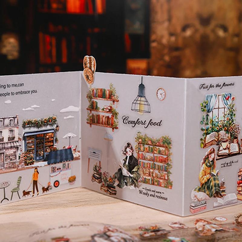 Mr. Paper 3Rolls/bag Read Together Time Series Die-cut PET Tape Handbook Beautiful Tape DIY Picture Album Photo Frame Diary