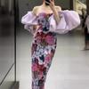 New Chinese morning robe engagement dress dress dress toast dress morning robe dress bride heavy industry sequined tube top fishtail dress