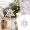 Clear Snowflake Christmas Ornament Pendant with Icicle Design, Hanging Decorations for Tree and Party