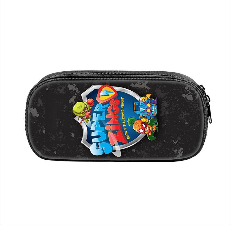 Super Zings Cartoon Pen Box Bag for Student Big Capacity School Supplies Zipper Game Pencilcases Children's Birthday Gift