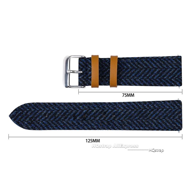 Retro Nylon Leather Wrist Strap for Seiko Watchband for Rolex Universal Bracelet Belt Men Women Quick Release Band Accessories