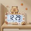Cute Capybara Patch Student Special Electronic Clock Children's Smart Get Up Bedside Alarm Clock Dormitory Desktop Clock