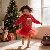 Christmas Girl Sweater With Cartoon Pattern For Kids Autumn Wear
