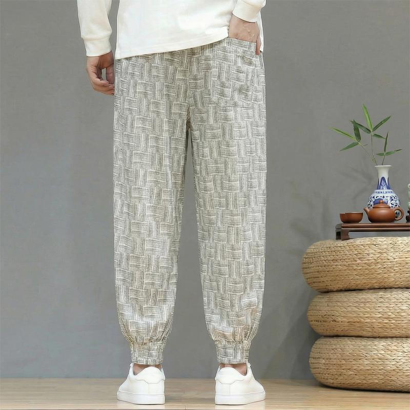 Nadměrná velikost 4XL-10XL Módní Oversize Kalhoty pro Muže Oblečení Ležérní Pružný Pas Dlouhé Kalhoty