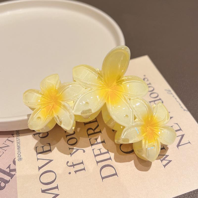 

Модные заколки для волос с градиентом в виде яйца и цветка, заколки для волос для женщин и девочек, милые акриловые заколки для волос, летние пляжные гавайские головные уборы, аксессуары для волос