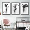 Modern Fashion Abstract Art Printing Canvas Painting Hazy Figure Poster Living Room Corridor Home Decoration Painting Wall No Frame