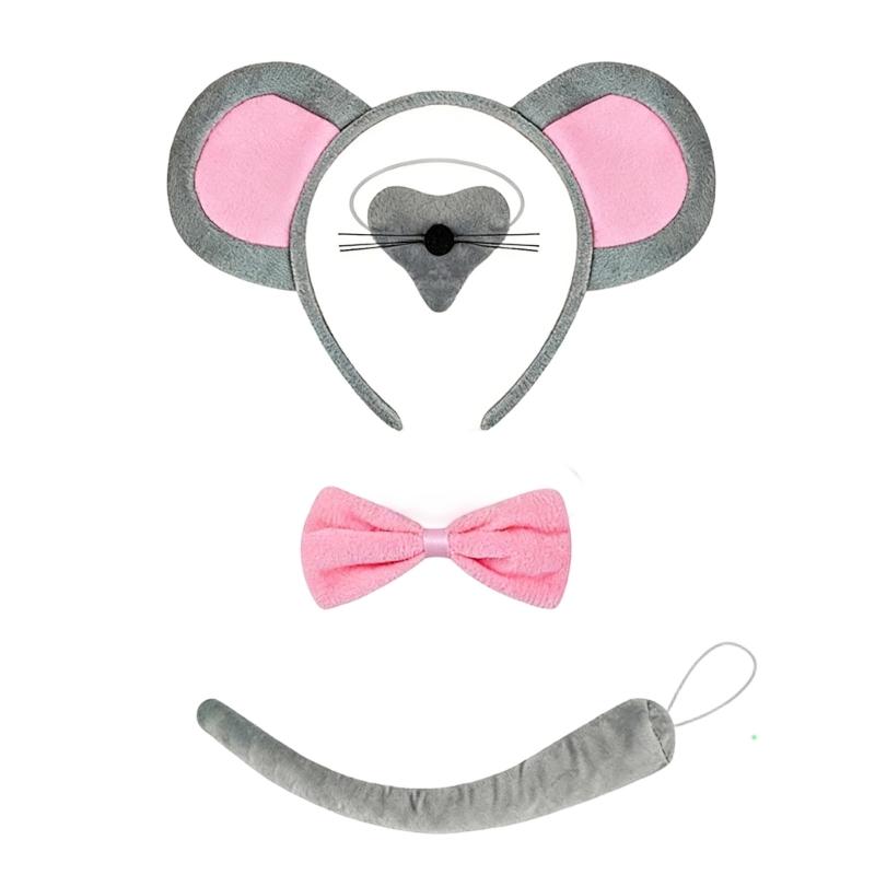 Soft Fabric Mouse Ears Headband For Kids Role Play Costume Accessories Halloween Mouse Costume Headwear