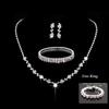 Newlywed Necklace and Earrings Set - Simple and Elegant Wedding Dress Accessory Set