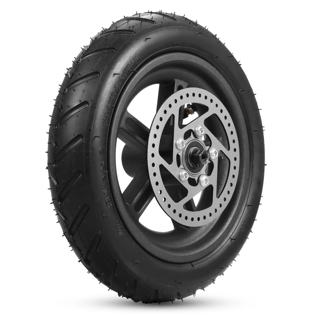 Electric Scooter Rear Tire with Wheel Hub Disc Brake Set 8.5 Inches Inflatable Electric Scooter Wheel Replacement for