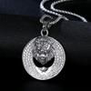 Hip Hop Hollow Bar Male Lion 18K Gold Plated Waterproof Tarnish Free Stainless Steel Fashion Jewelry Pendant Necklace Man Men