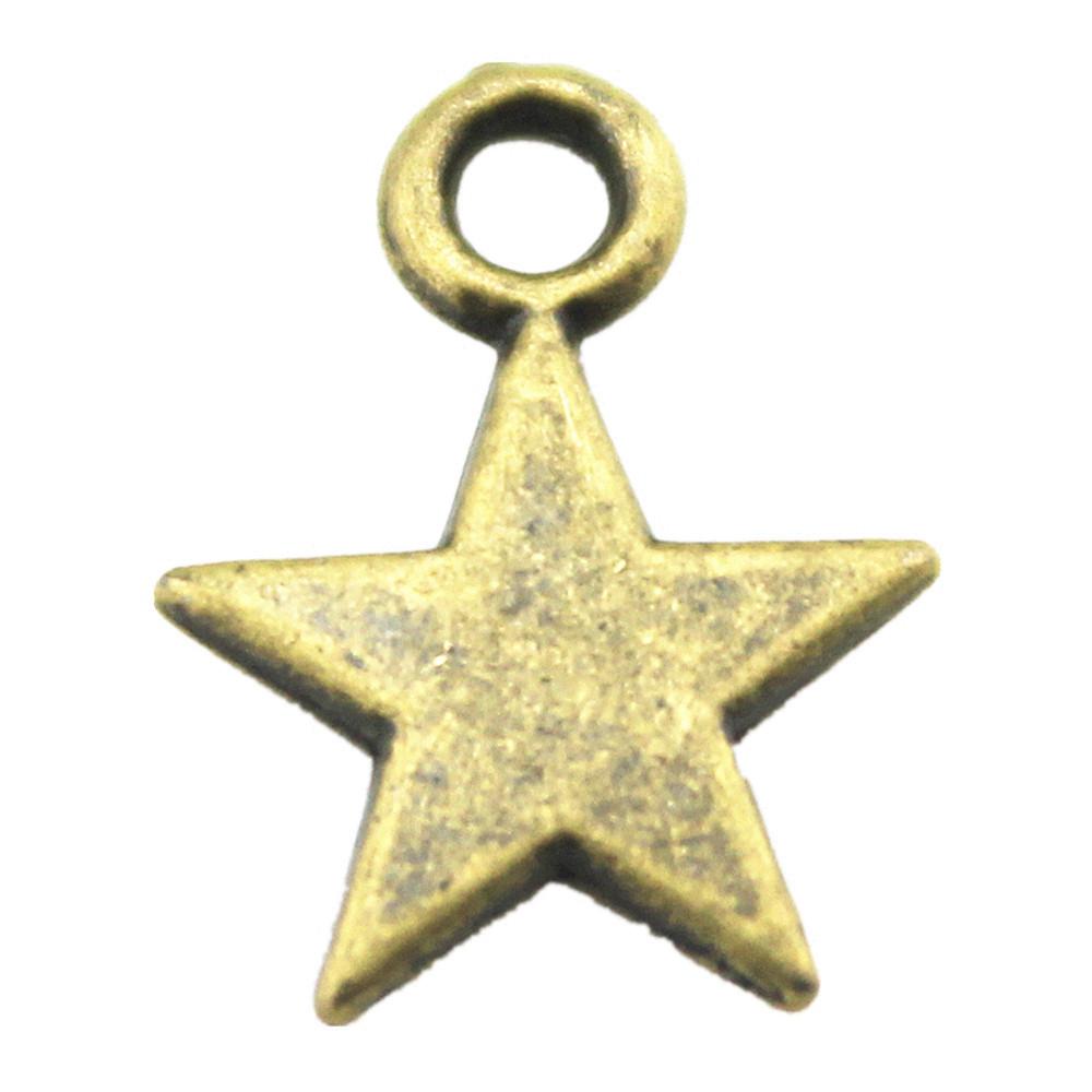 Five-Pointed Star Charms Multi Color Alloy Plain Pendants For Celestial Themed Jewelry