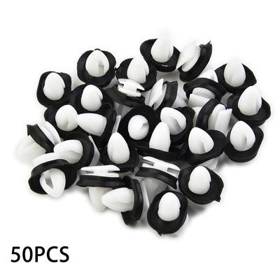 ForDucato Exterior Side Molding Massage Lower Door Trim Clips,White+Black