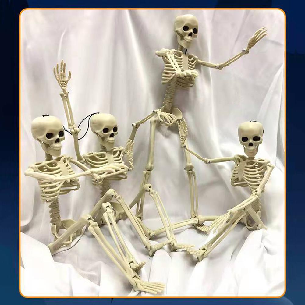 2025 Halloween Skull Skeleton 90cm Posable Skeleton Human Shape Bones Halloween Party Home Decorations Haunted House Horror Prop