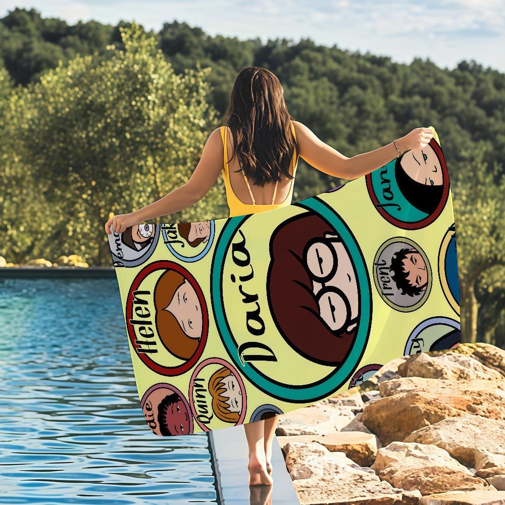 Cartoon D-Darias Towel Quick Drying Beach Towels Are Suitable For Swimming Pools Camping Yoga And The Gym