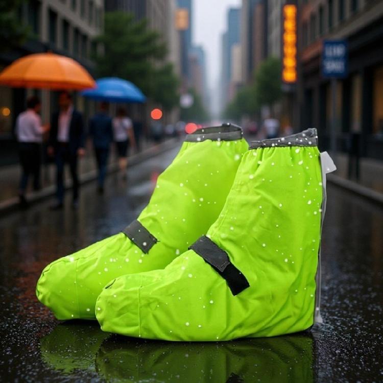 Polyester Shoe Cover with Reflective Safety Features for Walking Joggings Fishing Secure Elastic Bands Nonslip Design