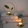 Iron Crafts Round Plant Candlestick Decorative Metal Aromatherapy Holder  Coffee Table