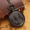 Orologio da Tasca Steampunk da Uomo Nero Motivo Campane dell'Inferno Orologio da Tasca al Quarzo Ciondolo Collana Catena FOB Orologio Migliori Regali per Uomini Donne