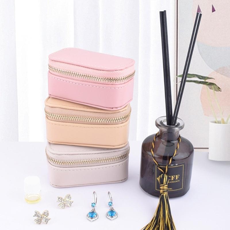 Portable Jewelry Storage Box Rings Earring Travel Case Elegant Organizer Women Necklace Storage Case Diaplay Gift Boxes