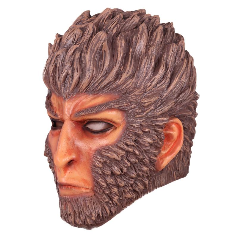 Black Wukong Mythical Mask, Sun Wukong the Great Sage's Mask, Halloween COS Funny Monkey Headgear