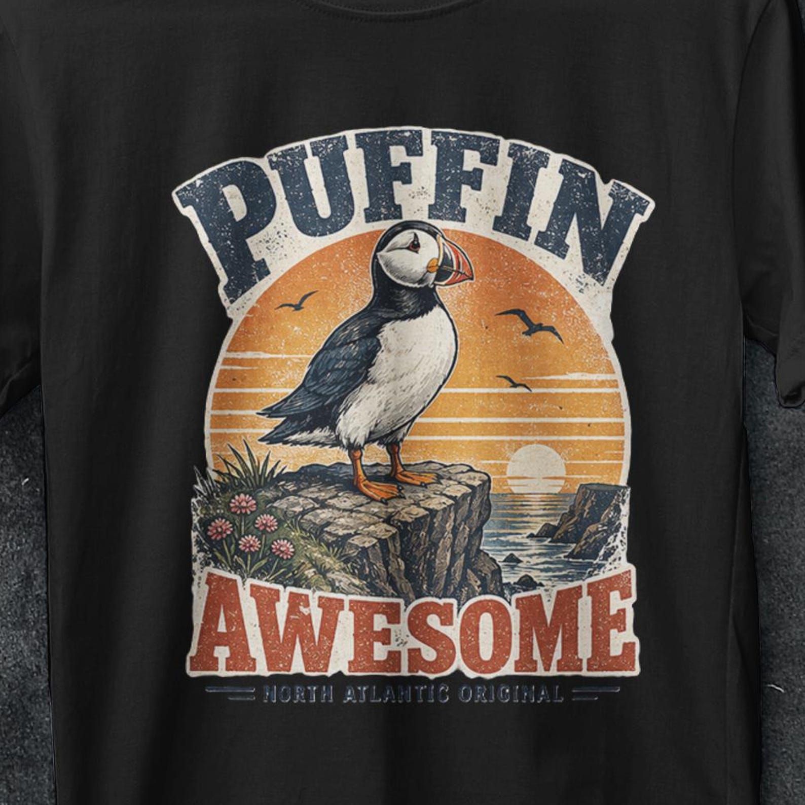Puffin T Shirt, Bird Lover shirt, bird lover shirt, birdwatching gifts, Vintage Puffin, Bootleg shirt, Puffin Gifts, Puffin Lover Gift 2XL
