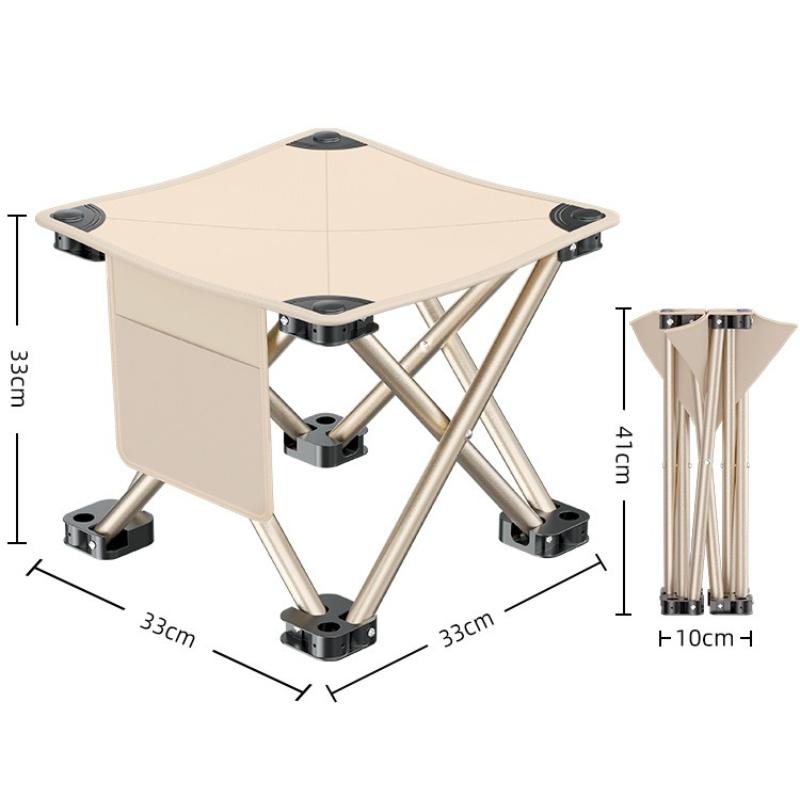 Ultra Lightweight Portable Hiking Campstool Foldable Fishing Stool Camping Picnic Stool Durable Sturdy Folding Chairs with Storage Pocket Outdoor Gear
