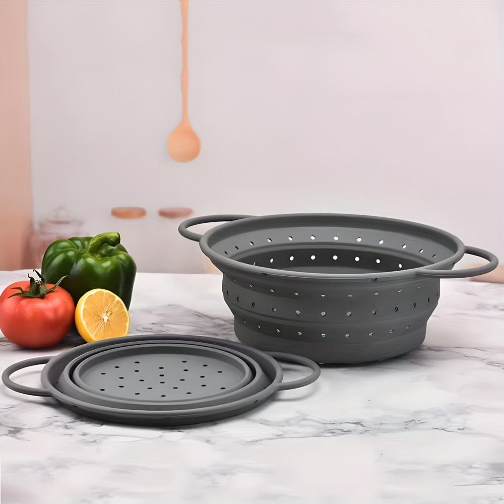 1PC Silicone Collapsible Colander For Kitchen Use, Pasta Strainer, Strainers Collapsible Strainers