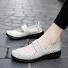 Versatile new handwoven shoes hollow breathable women's shoes flat bottom loose casual shoes fashion