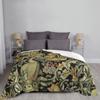 William Morris Forest Fabric Blankets Flannel Dog Rabbit Designer Lightweight Thin Throw Blanket Car Sofa Couch Bedroom Quilt