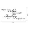 If You Believe Waterproof Removable Self-adhesive Wall Sticker Decal Home Decor