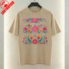 Oaxaca Floral Tee Traditional Mexican Heritage Cultural Pride Printed Tshirt Festival Travel Casual Style Cotton Tops for Women
