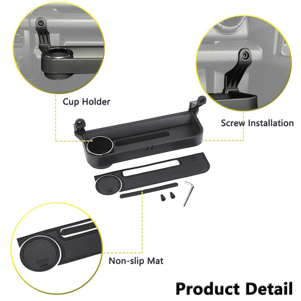 Front Passenger Grab Handle Extension Storage Box Organizer Cup Holder for Suzuki Jimny JB64 2019-2026 Interior Car Accessories