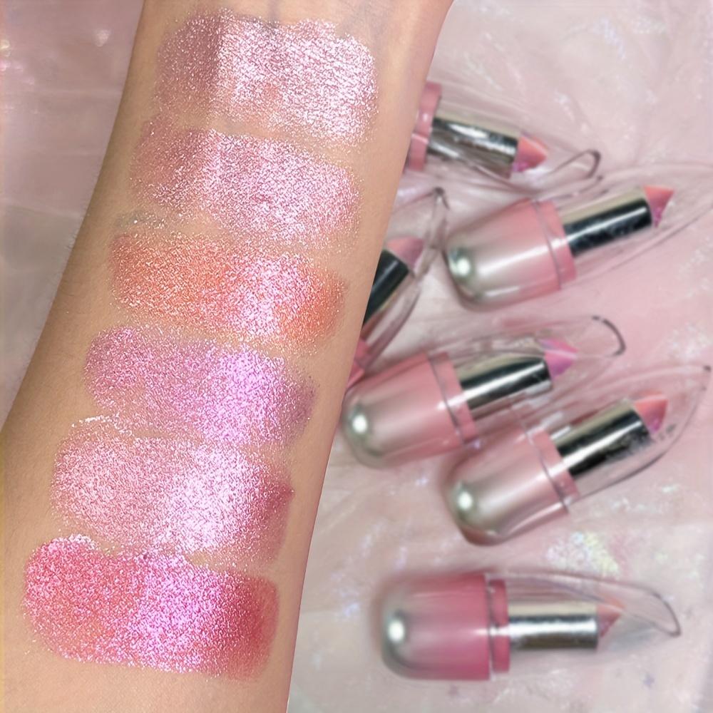 Shimmer Lipstick 6 Color Shimmer Lipstick Set | Long-Lasting Waterproof High Pigment, Radiant Shiny Finish, All Skin Types, Adult, Orange & Pink Tones